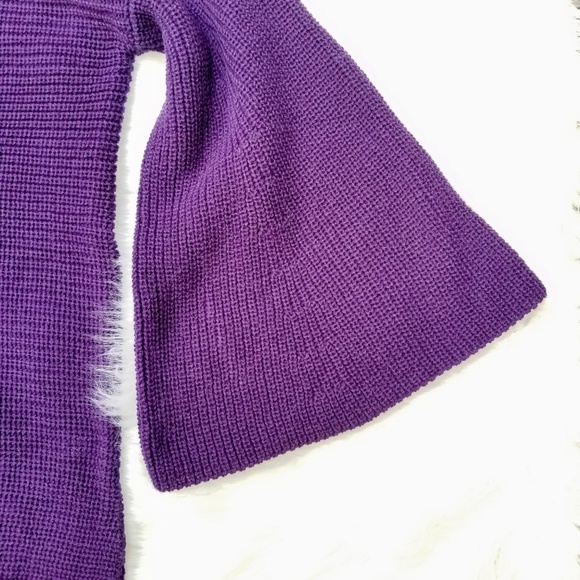 SOLD Purple Flared Sleeve Sweater - Picture 3 of 8